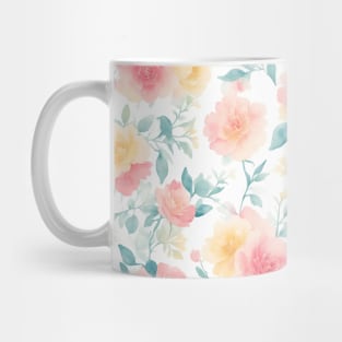 Amazing Watercolor Colorful Flowers Pattern Mug